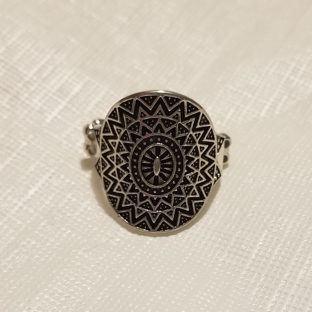 Silver & Black Ring